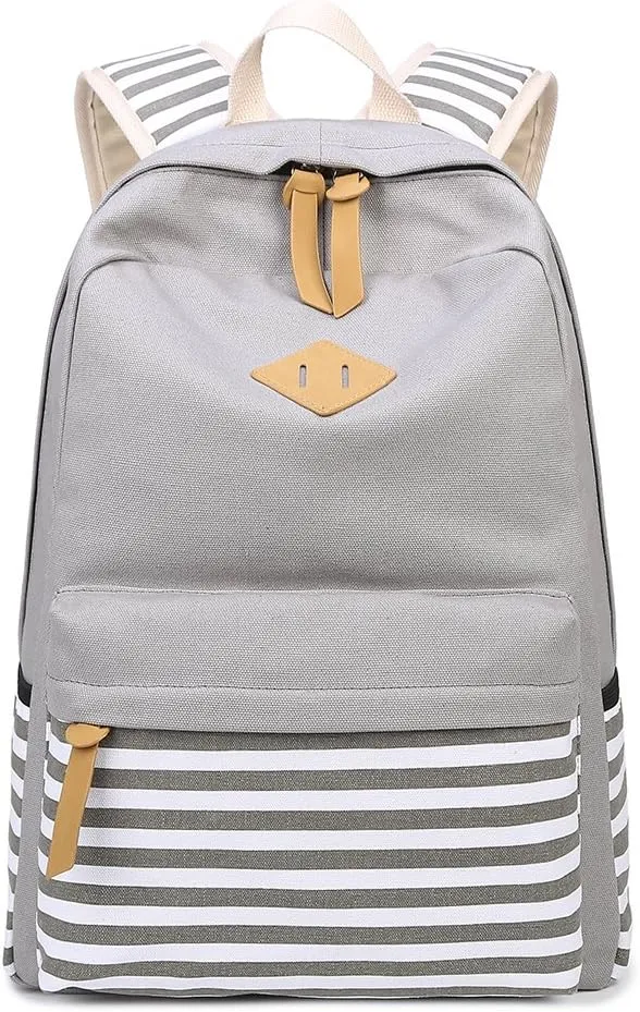 Abshoo Causal Canvas Stripe Backpack Cute Teen Backpacks For Girls School Bag