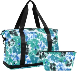 Abstract Watercolor Weekend Bag Expandable Travel Carry on Bag with Wet Pocket and Shoes Compartment