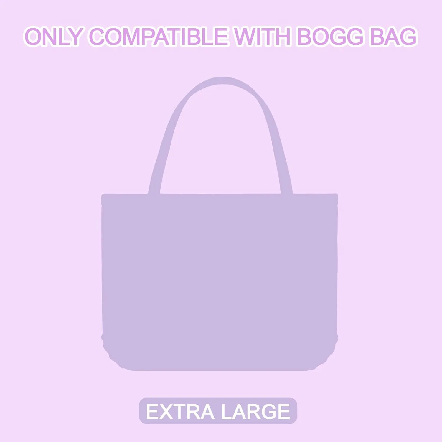 Accessories inserts for Bogg Bag Extra Large, Clear Zipper Pouches for Rubber Beach Bag, Waterproof Plastic Pouches Inside, 2 Packs
