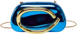 Acrylic Clutch Purse for Women, Chocolates Evening Shoulder Handbags Metal Decoration Crossbody Bag Vintage with Chain