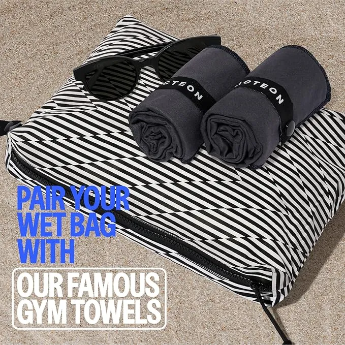 Acteon Wet Dry Bag, Large Travel Water-Resistant Swimsuit & Clothes Organizer, Foldable Pocket Sized Pool, Beach & Gym Bags, Fit for Bikini, Swim Workout Shoes & Towels, Toiletries, Dirty Laundry