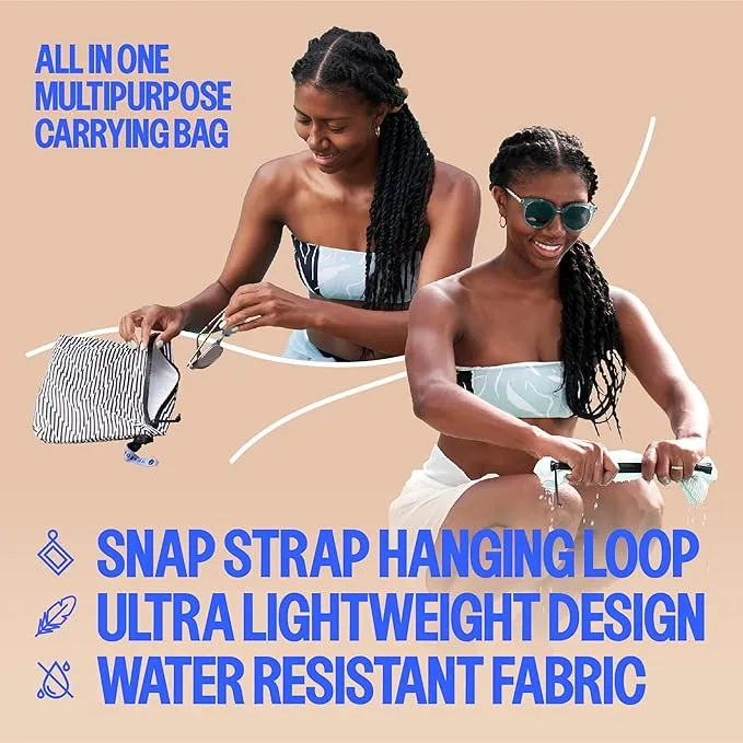 Acteon Wet Dry Travel Bag, Splash Water Resistant & Heavy Duty Zipper Reusable Bags, Small Pocket-Friendly Pouch for Cloth Baby Diaper, Dirty Laundry Clothes, Swimsuit, Toiletries, Beach, Pool & Gym