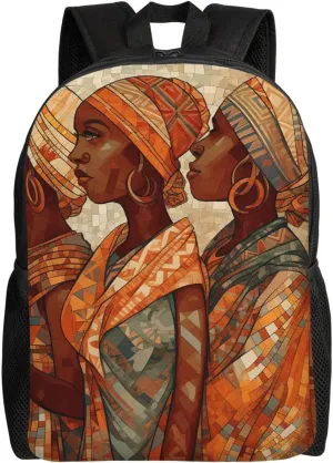 Africa Ethnic Pottery Travel Backpack for Women Men Large Laptop Bag 16.1Inch College Bag Casual Daypack