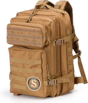 aiGear Tactical Backpack, 45L Letter 'S' Surname Series Military Backpack, 3-Day Bug Out Bag for Men Women Camping Hiking Hunting Quick Recognition Army Daypack