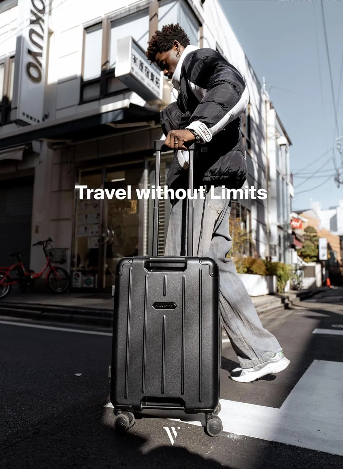 Air Vacuum Seal Suitcase Carry-On 20-Inch Travel Luggage USB Port 20" AirCabin Air Compression Pump - Hinomoto Wheels (AirCabin, Matte Black, 50L Capacity (1 Vacuum Bag))