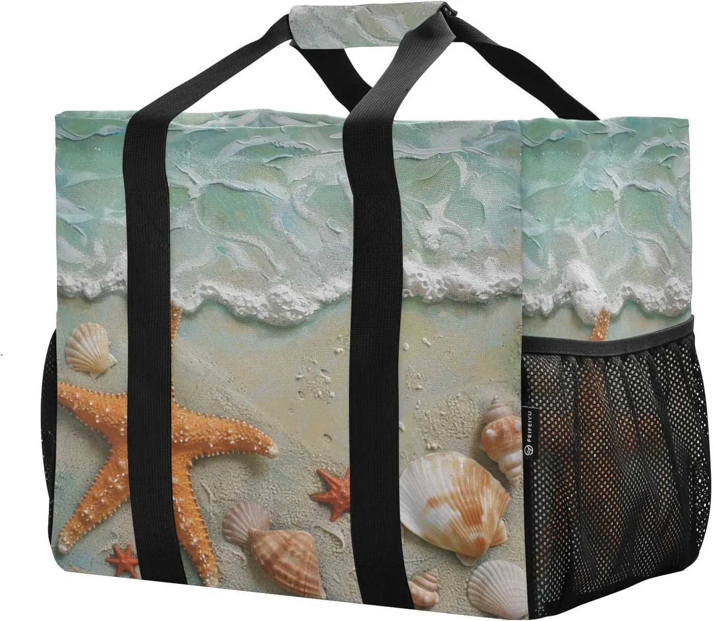 ALAZA Butterflies Stars and Dreamcatcher Waterproof Beach Tote Bags