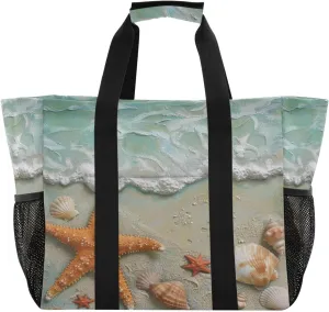 ALAZA Butterflies Stars and Dreamcatcher Waterproof Beach Tote Bags