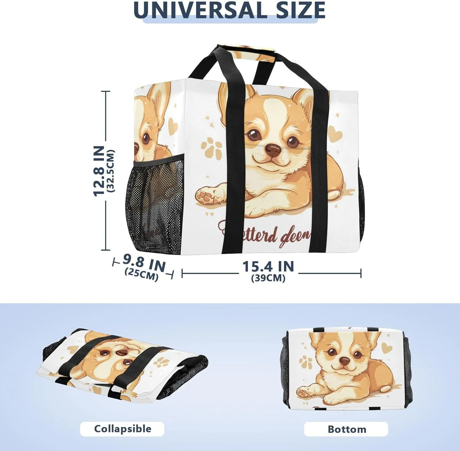 ALAZA Close Up Photo Of French Bulldog Read Book Waterproof Beach Tote Bags