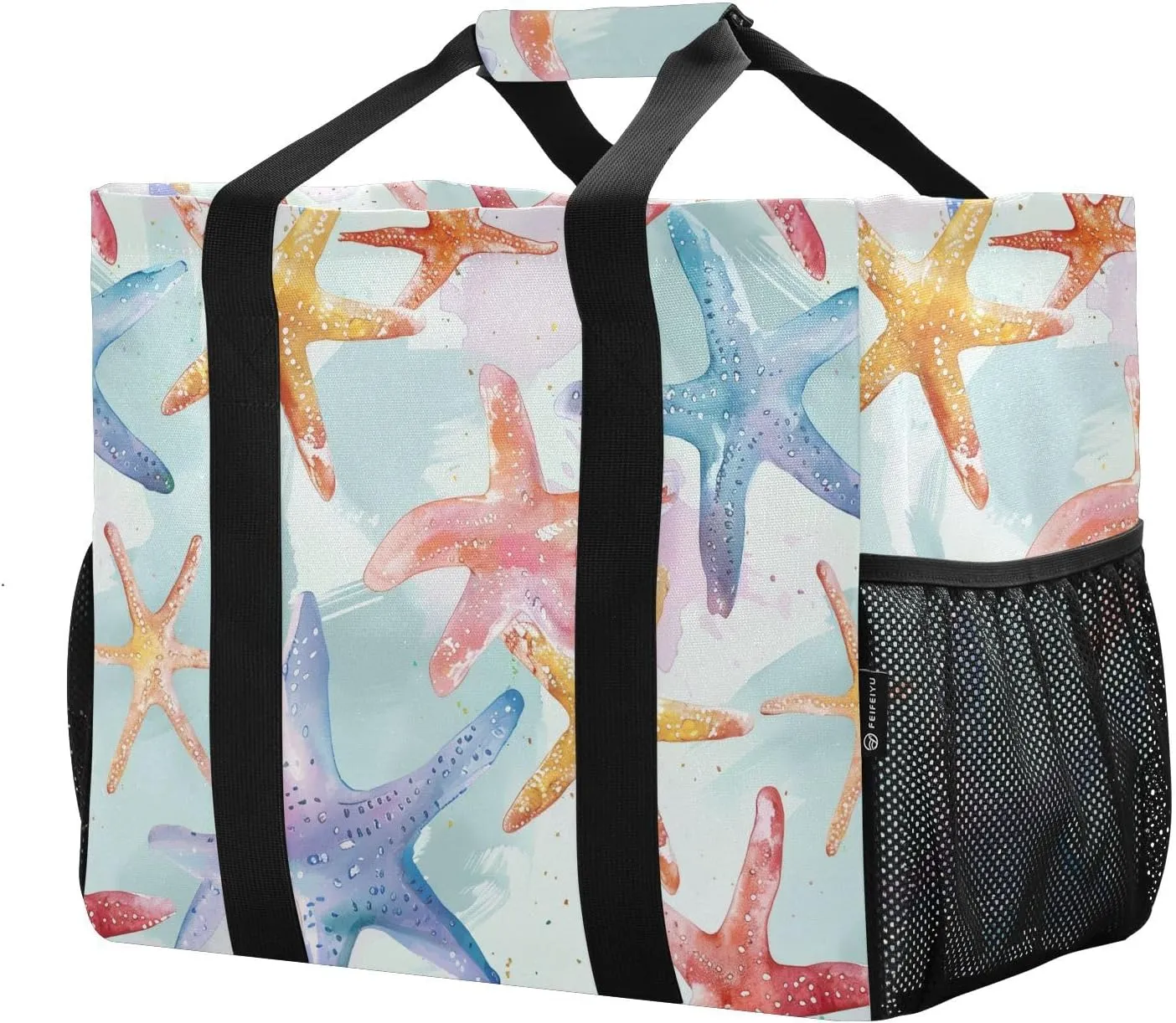ALAZA Starfish Seamless Waterproof Beach Tote Bags