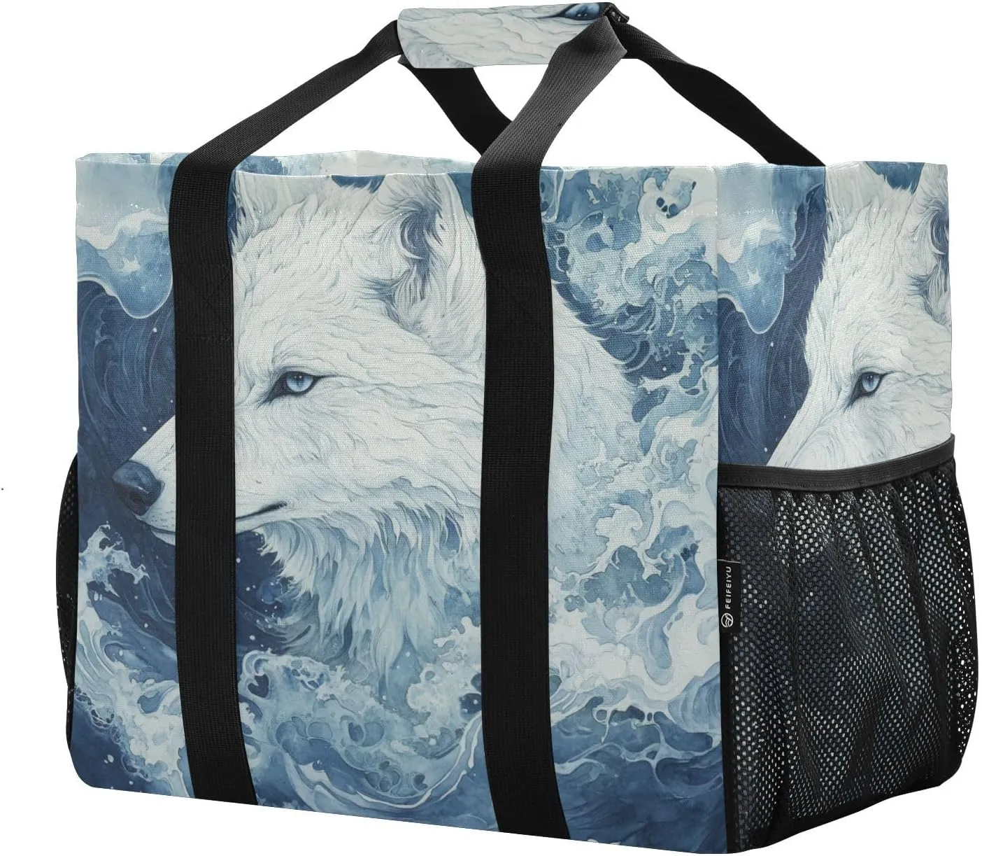 ALAZA Wolf New York City Waterproof Beach Tote Bags