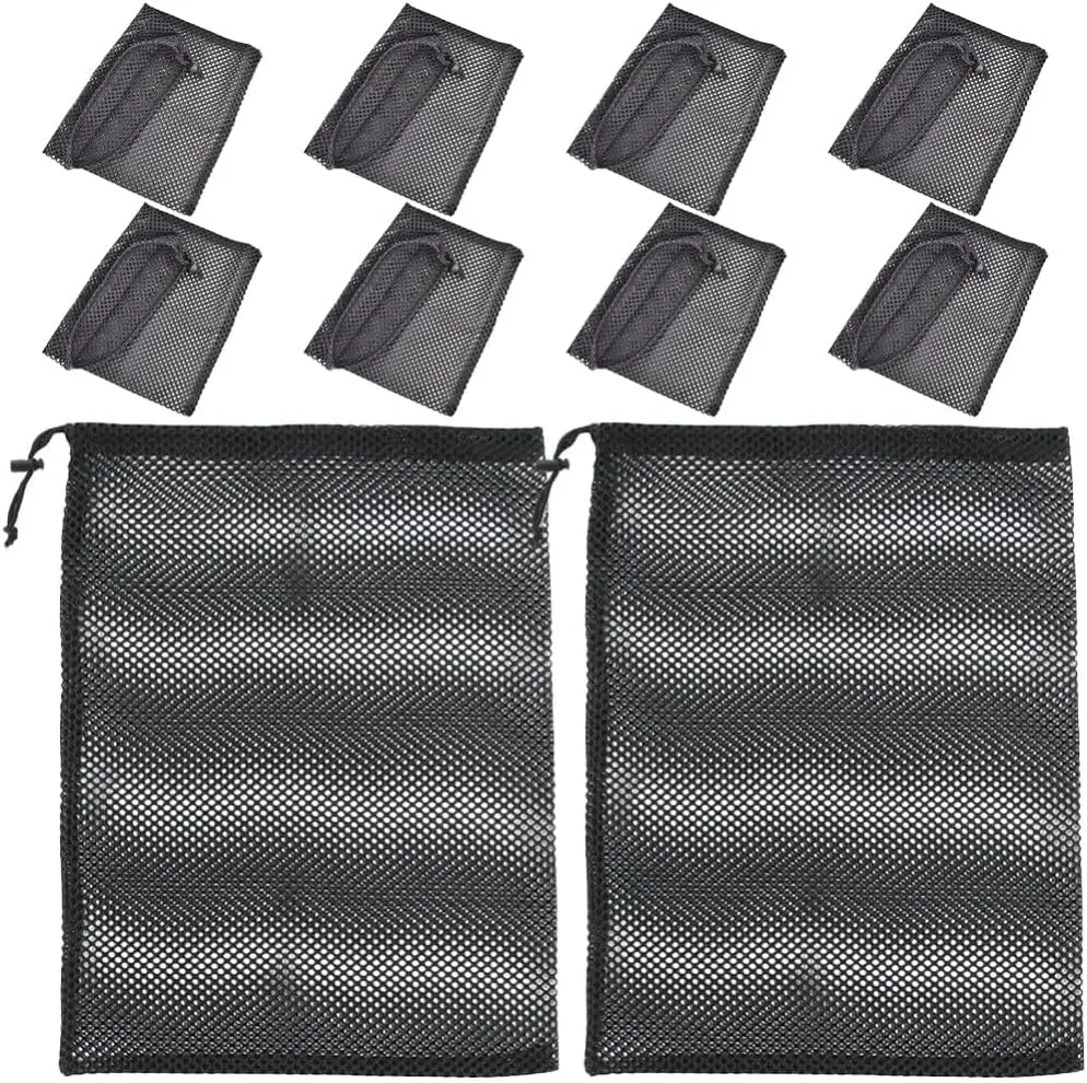 Alipis 10pcs Net Bag for Bag Fitness Bag Net Bags Sports Equipment Bags Fruit Storage Bag Net Bag Drawstring Golf Ball Bag Drawstring Bags Golf Bag Polyester Mesh