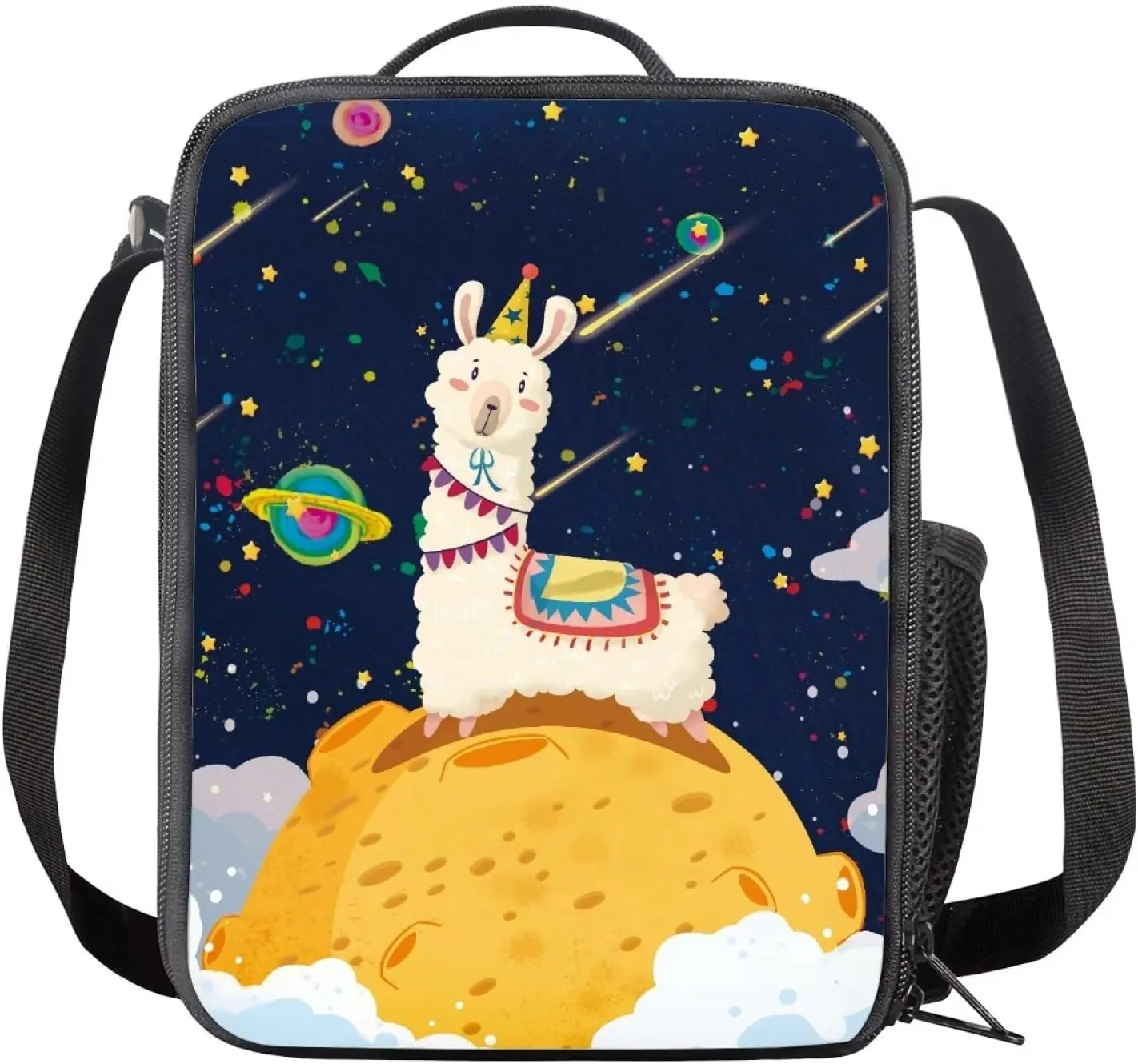 Alpaca School Bags for Girls 4-6 Set Toddler Girl Backpacks for 3 Year Old Elementary Schoolbag with Lunch Box Pencil Case Large Capacity Backpacks with Water Bottle Pocket