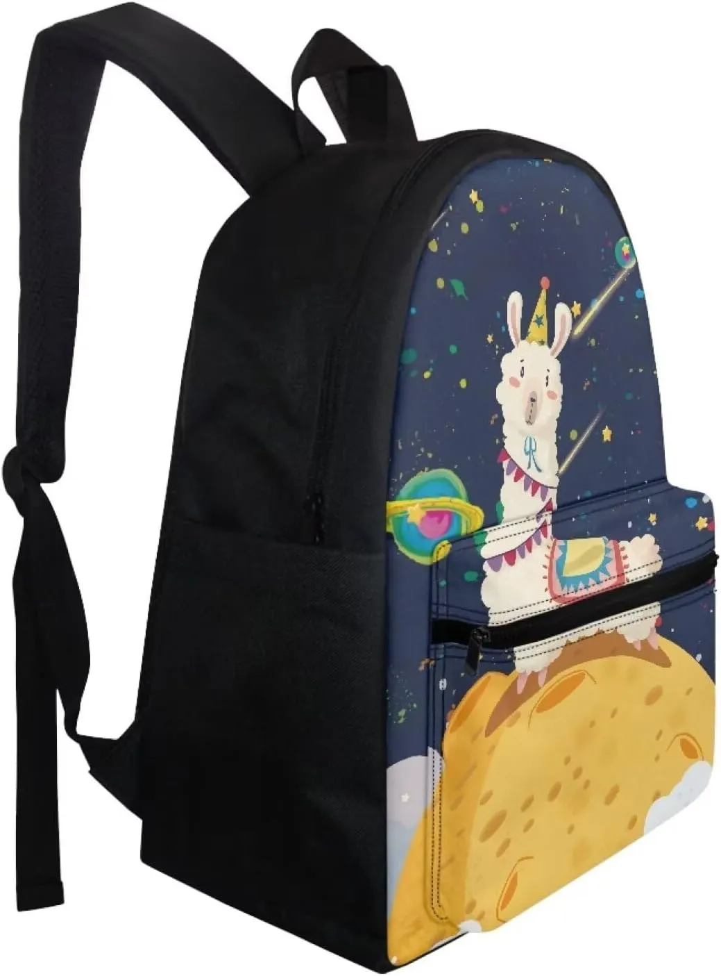 Alpaca School Bags for Girls 4-6 Set Toddler Girl Backpacks for 3 Year Old Elementary Schoolbag with Lunch Box Pencil Case Large Capacity Backpacks with Water Bottle Pocket