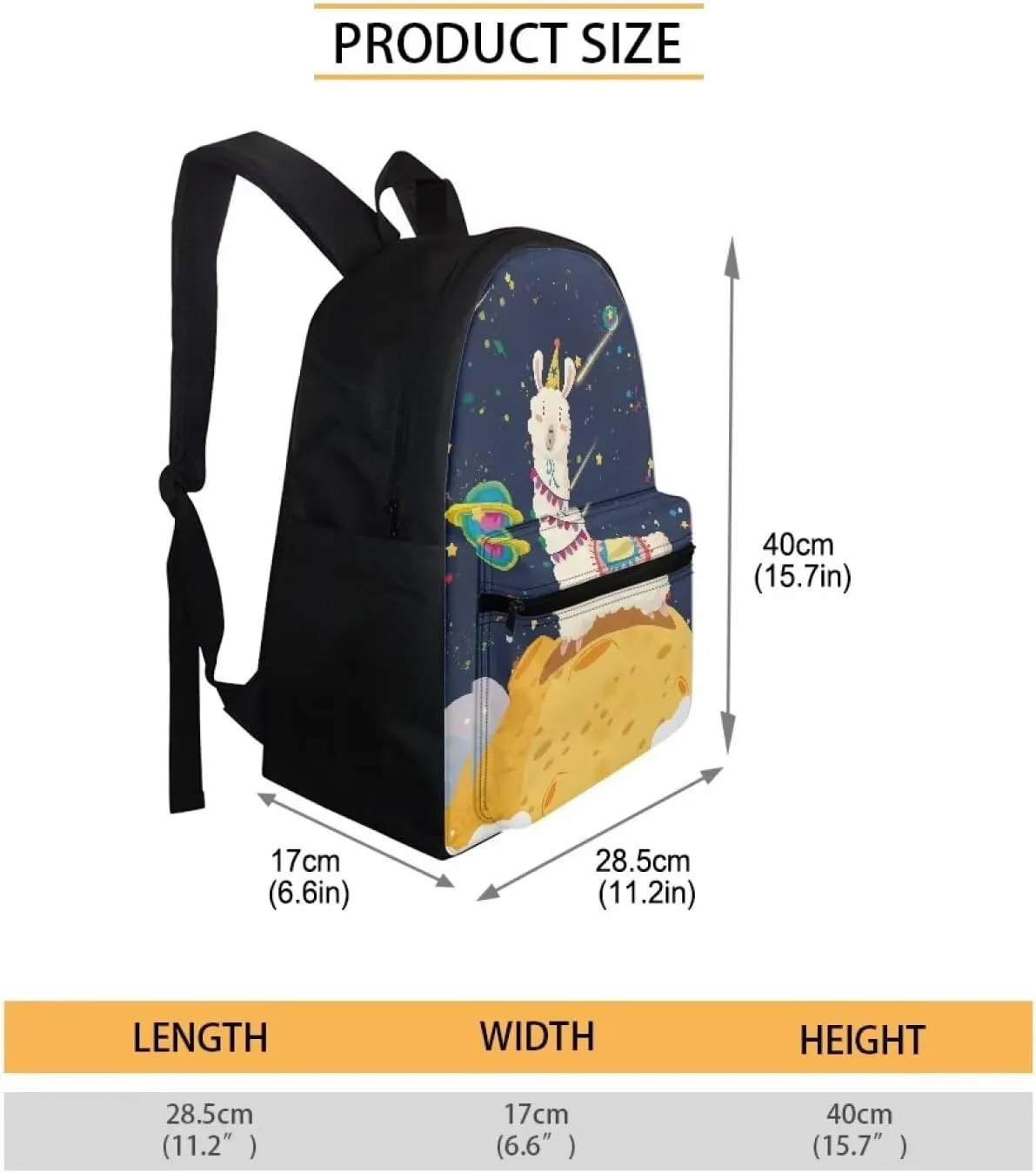 Alpaca School Bags for Girls 4-6 Set Toddler Girl Backpacks for 3 Year Old Elementary Schoolbag with Lunch Box Pencil Case Large Capacity Backpacks with Water Bottle Pocket