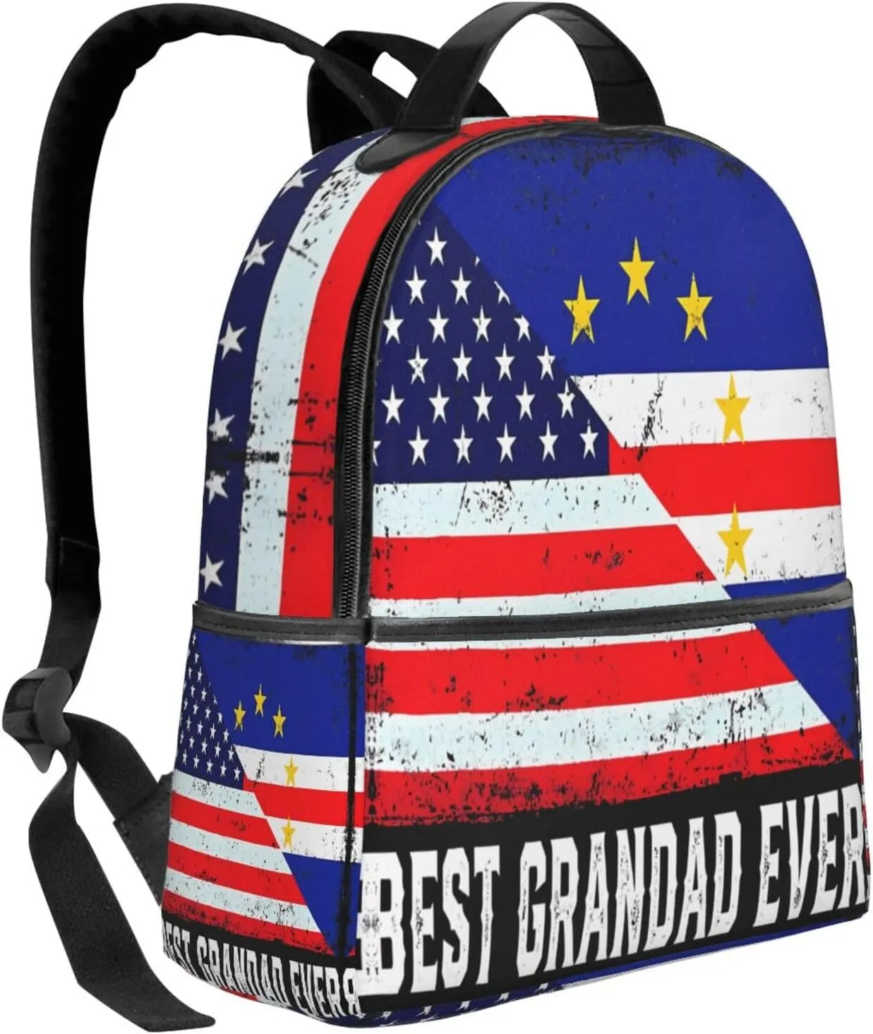 American Cabo Verde Flag Casual Backpacks Laptop Backpack Carry-on Daypack Sports Travel Rucksack Lightweight Working Bag for Outdoor Hiking Cycling Walking