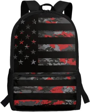 American Flag Camouflage Backpack for Boys 14-16 Back Pack for School Kids Boys 17inch Primary School Backpack for Kids Middle School Backpack Aesthetic Teens Backpack Travel