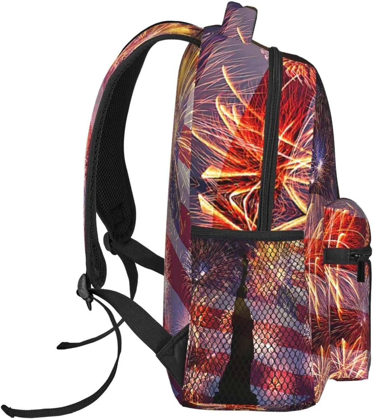 American Flag Independence Day Backpack,Laptop Bookbags Shoulder Bag Travel Hiking Camping Daypack for Men Women