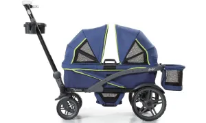 Anthem2 2-Seat All-Terrain Wagon Stroller with Easy Push and Pull, Removable XL Canopies, and Sturdy, Safe Folding for Storage and Transport, Neon Indigo