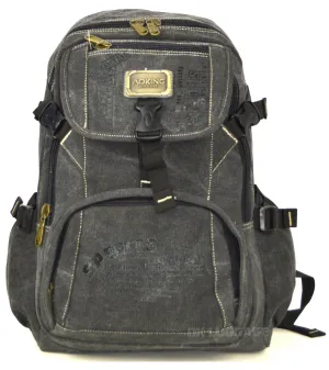 Aoking Black Canvas Backpack