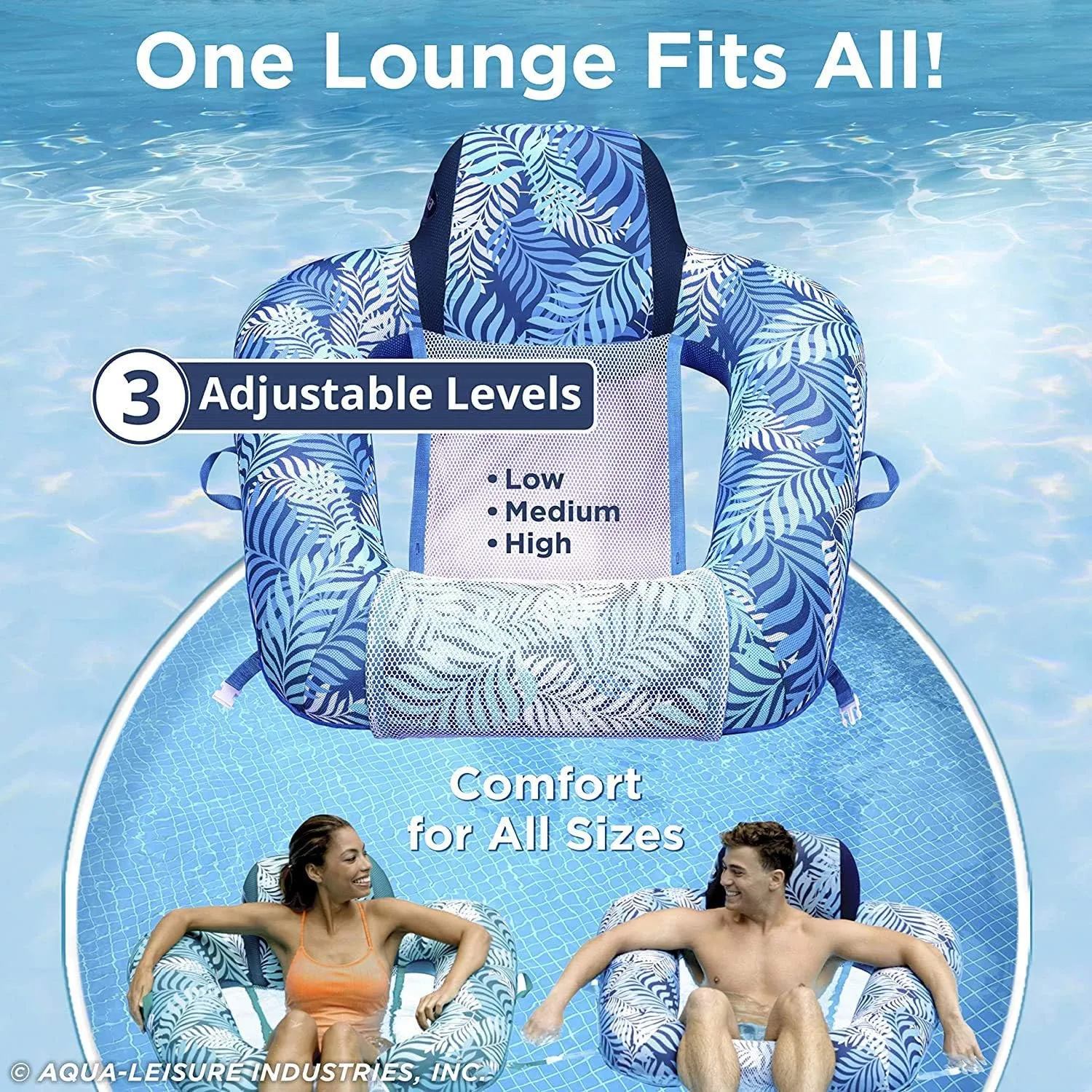 Aqua Pool Chair Float for Adults – Zero Gravity Pool Floats – Multiple Colors/Shapes/Styles – for Adults and Kids Floating
