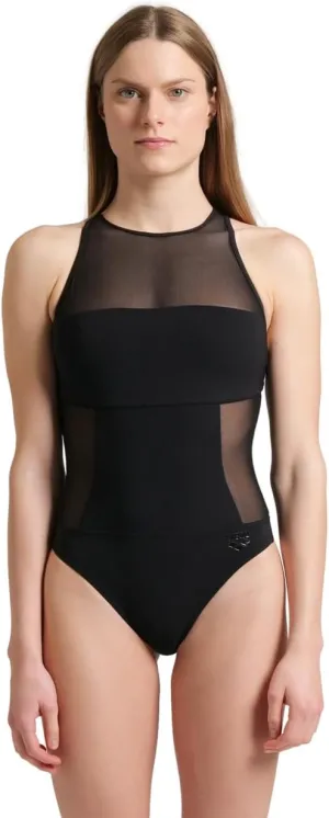 ARENA Feel Women's Swimsuit Mesh Panel Swim Pro Back Quick Dry Pool Beach Ladies Bathing Suit Comfortable Sexy Swimwear