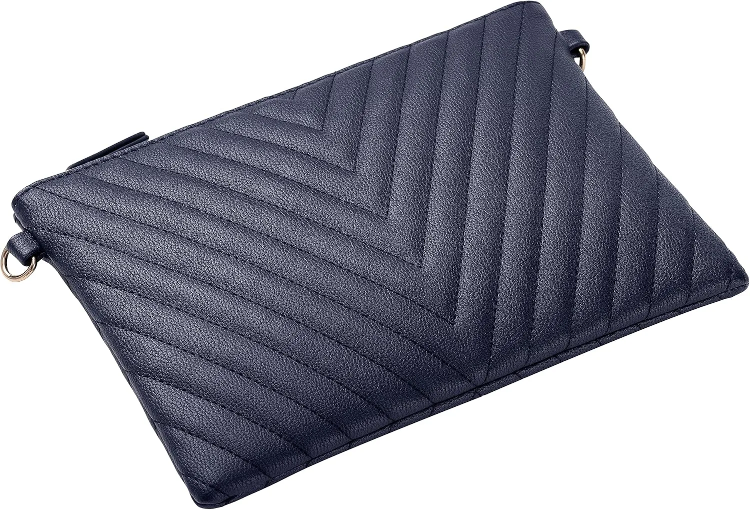 B BRENTANO Chevron Embroidered Crossbody Clutch Bag Pouch with Removable Wristlet & Adjustable Shoulder Strap