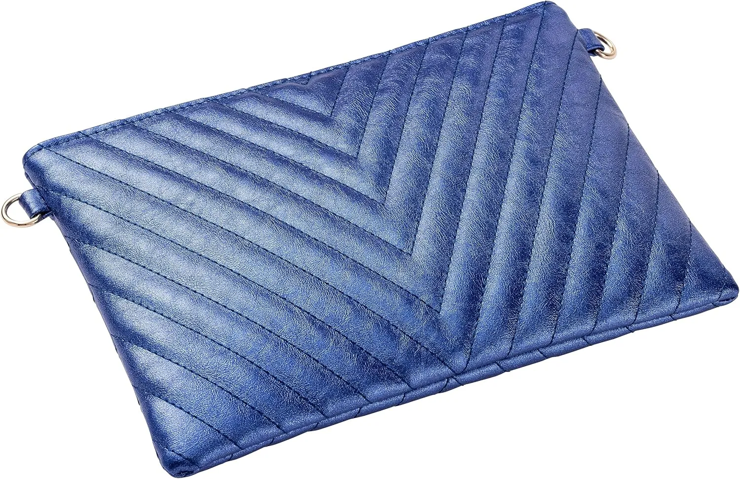 B BRENTANO Chevron Embroidered Crossbody Clutch Bag Pouch with Removable Wristlet & Adjustable Shoulder Strap