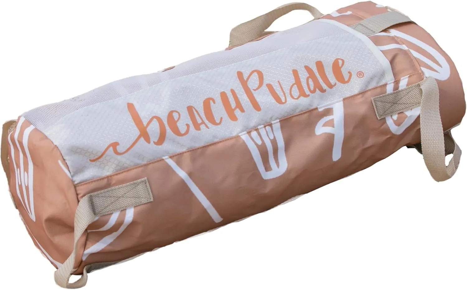 Baby Beach Pool | 2-in-1 Kiddie Pool and Blanket | Flexible Toddler Pool | Toys for Kids & Toddlers | 6x6 Feet With Waterproof Carrying Bag | Puddle (Terracotta Surfboards)
