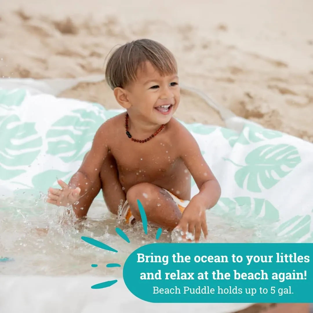 Baby Beach Pool | 2-in-1 Kiddie Pool and Blanket | Flexible Toddler Pool | Toys for Kids & Toddlers | 6x6 Feet With Waterproof Carrying Bag | Puddle (Terracotta Surfboards)