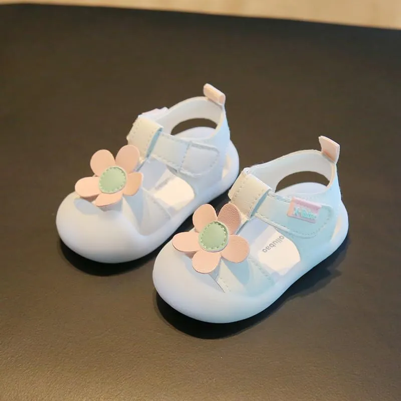 Baby Summer Sandals Breathable Mesh Rubber Sole Non-Slip Outdoor Shoes for Boys and Girls 9-30 Months