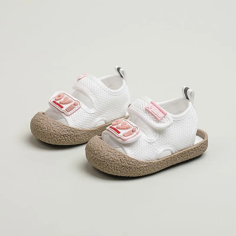 Baby Summer Sandals Breathable Mesh Rubber Sole Non-Slip Outdoor Shoes for Boys and Girls 9-30 Months