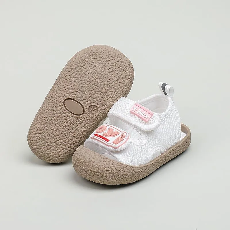 Baby Summer Sandals Breathable Mesh Rubber Sole Non-Slip Outdoor Shoes for Boys and Girls 9-30 Months
