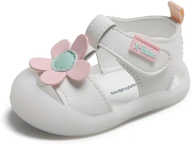 Baby Summer Sandals Breathable Mesh Rubber Sole Non-Slip Outdoor Shoes for Boys and Girls 9-30 Months