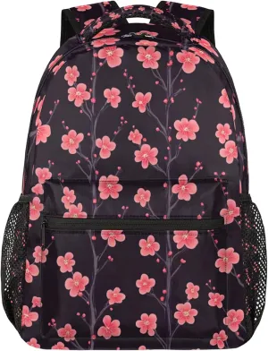 Backpack Beautiful Plum Blossom Book Bags Laptop Backpacks Lightweight Multipurpose Daypack for Men Women Travel Hiking