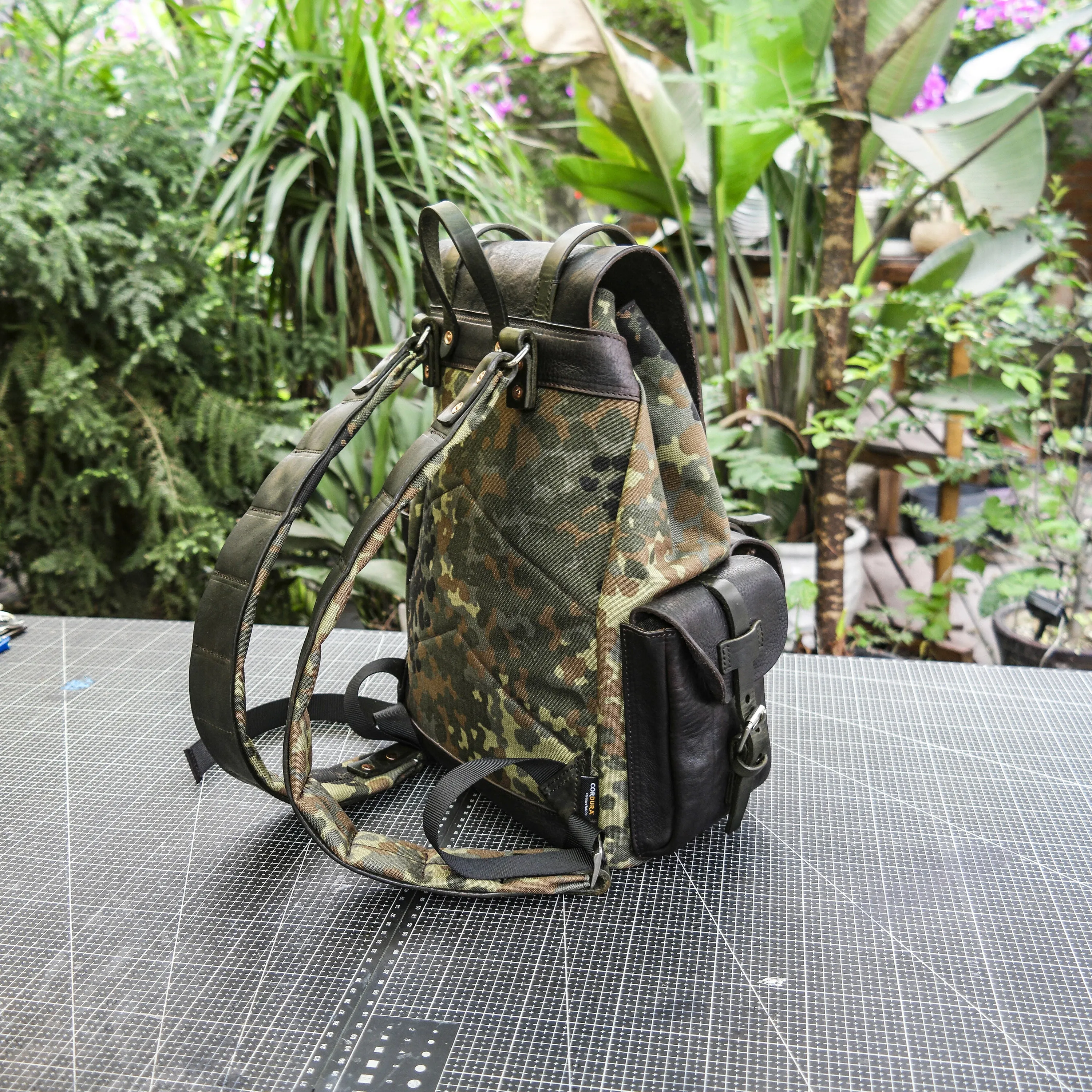 【Backpack pattern】 CORDURA camouflage cowhide backpack pattern