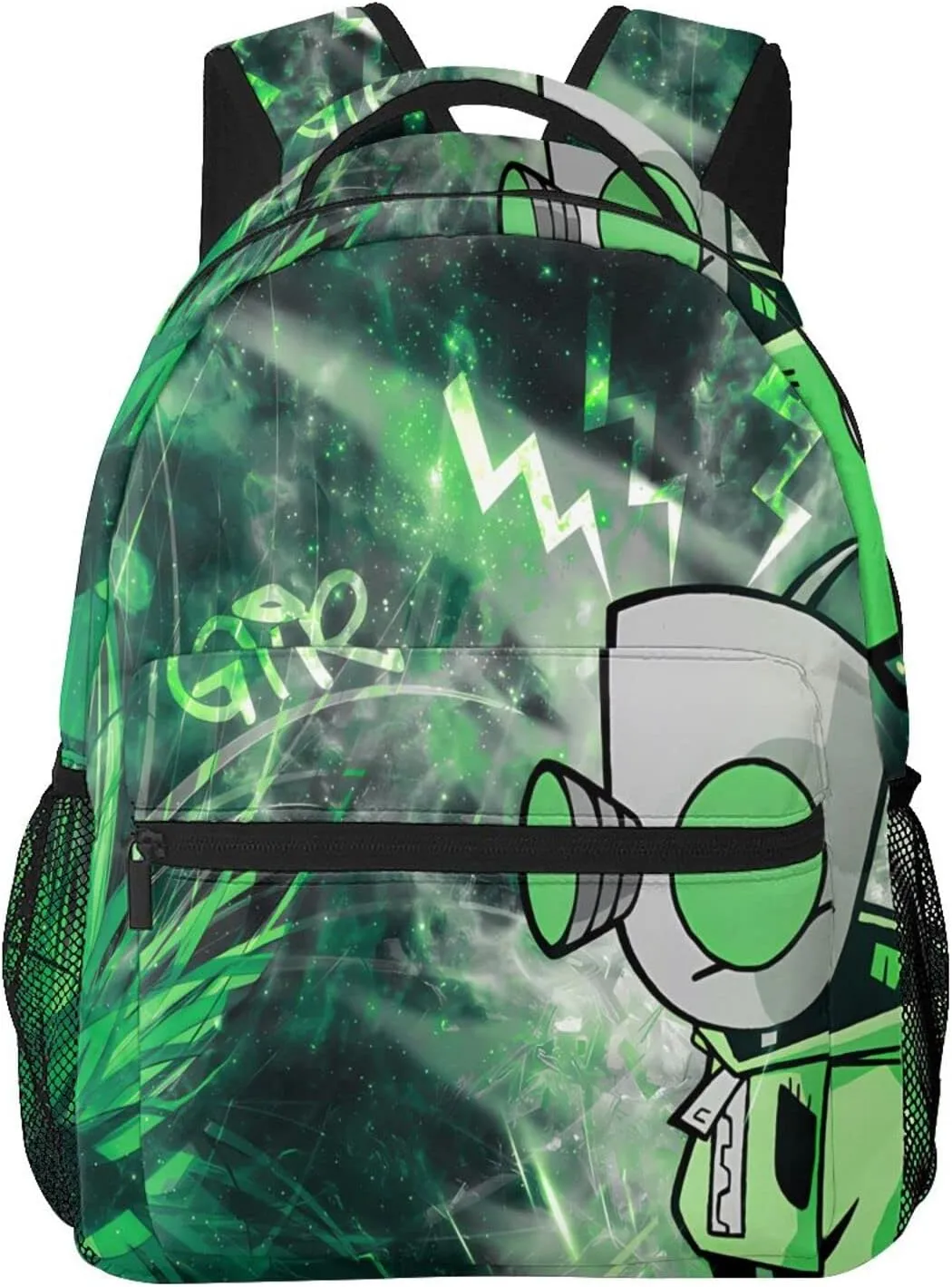 Backpacks Invader Anime Zim Adjustable Laptop Backpack Double Shoulder Bag for Women Men Climbing Shopping Work