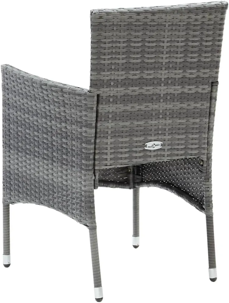 Backyard bar,Backyard Chairs,Patio Dining Chairs 4 pcs Poly Rattan GrayFor Gardens, patios, Balconies