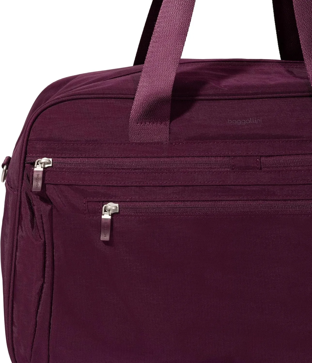 Baggallini Weekender Expandable Duffel - Lightweight 11x17 Inch Overnight Travel Bag