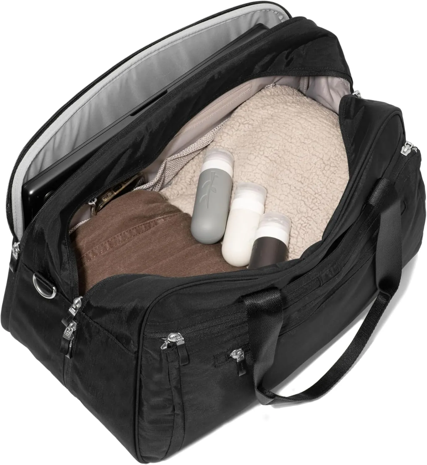 Baggallini Weekender Expandable Duffel - Lightweight 11x17 Inch Overnight Travel Bag