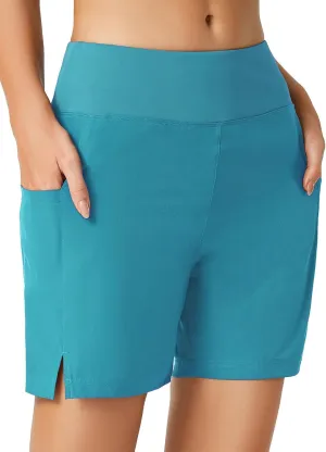 baleaf Women's 3''/ 5"/ 7" Quick Dry High Waisted Swim Board Shorts UPF 50  Swimsuit Bottom Trunks with Liner