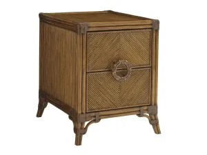 Bali Hai - Bungalow Chairside Chest - Dark Brown