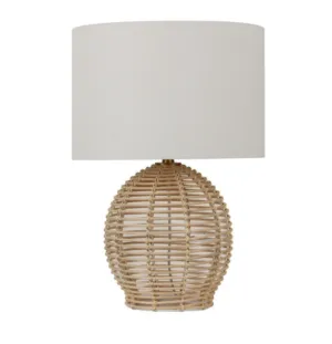 Bali Natural & White Table Lamp