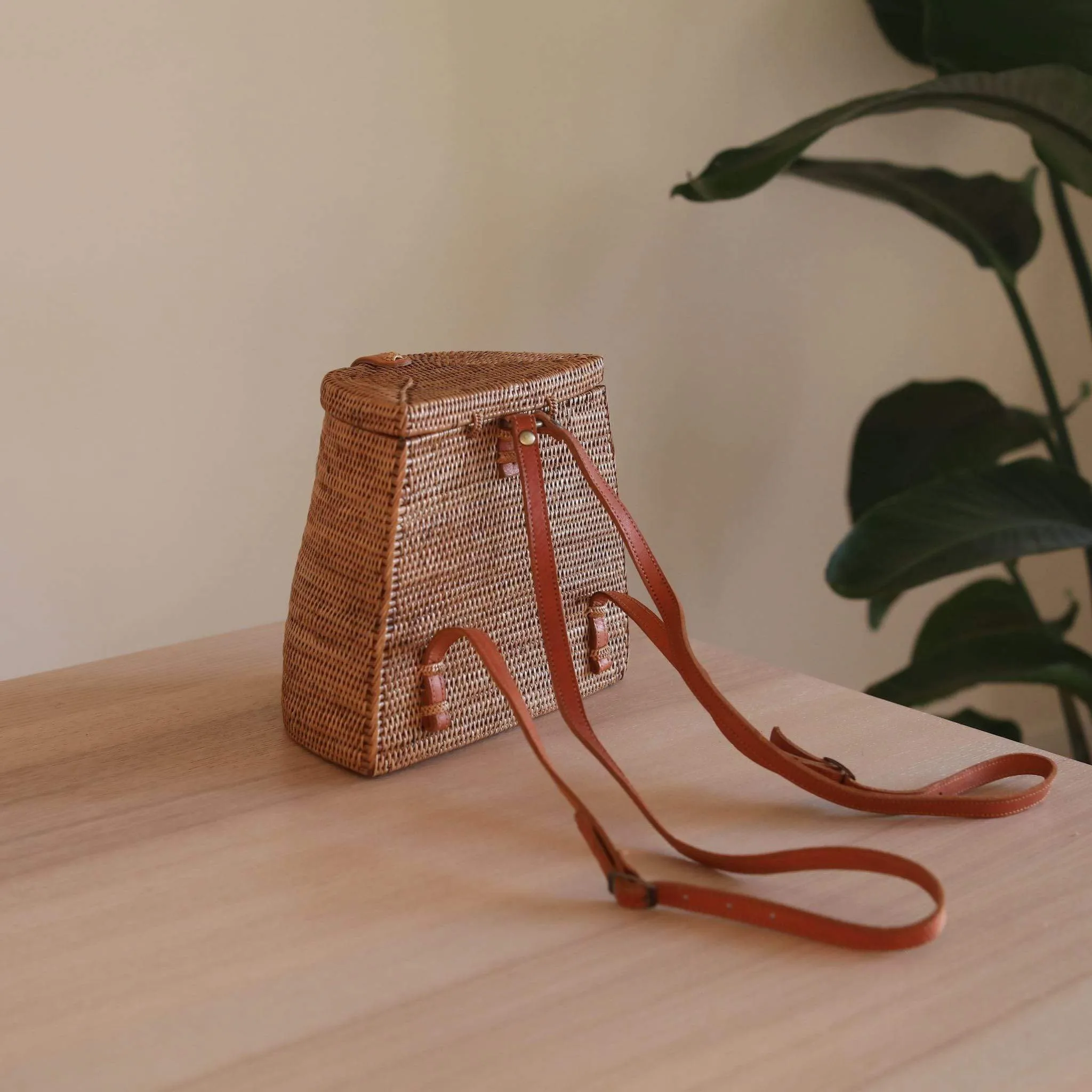 Bali Rattan Mini Backpack