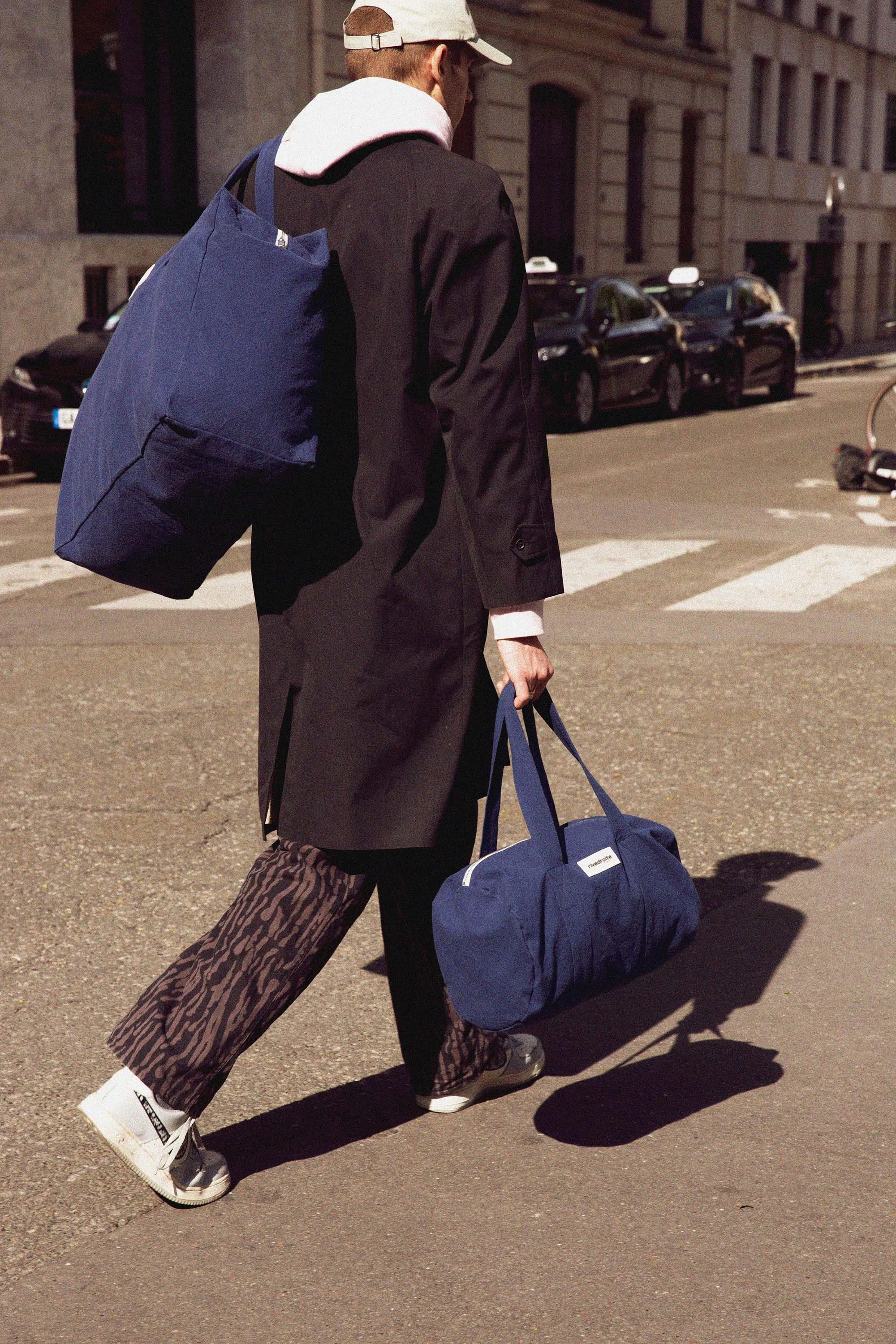 Ballu the small duffel bag - Recycled cotton Midnight Blue