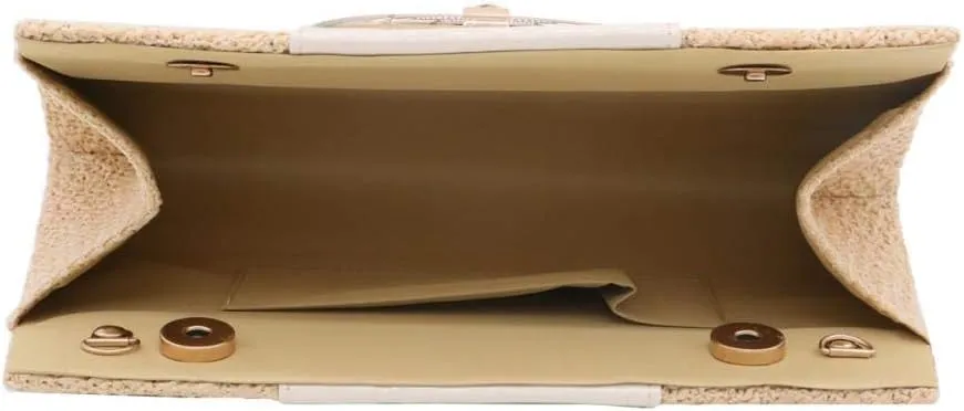 Bamboo Handbag Handmade Tote Bamboo Purse Straw Beach Bag for Women