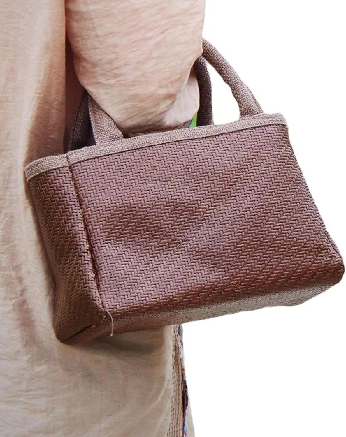 Bamboo Woven Bag Rattan Small Bag Women's Handbag Tote Bag Straw Bag Beach Vacation Bag