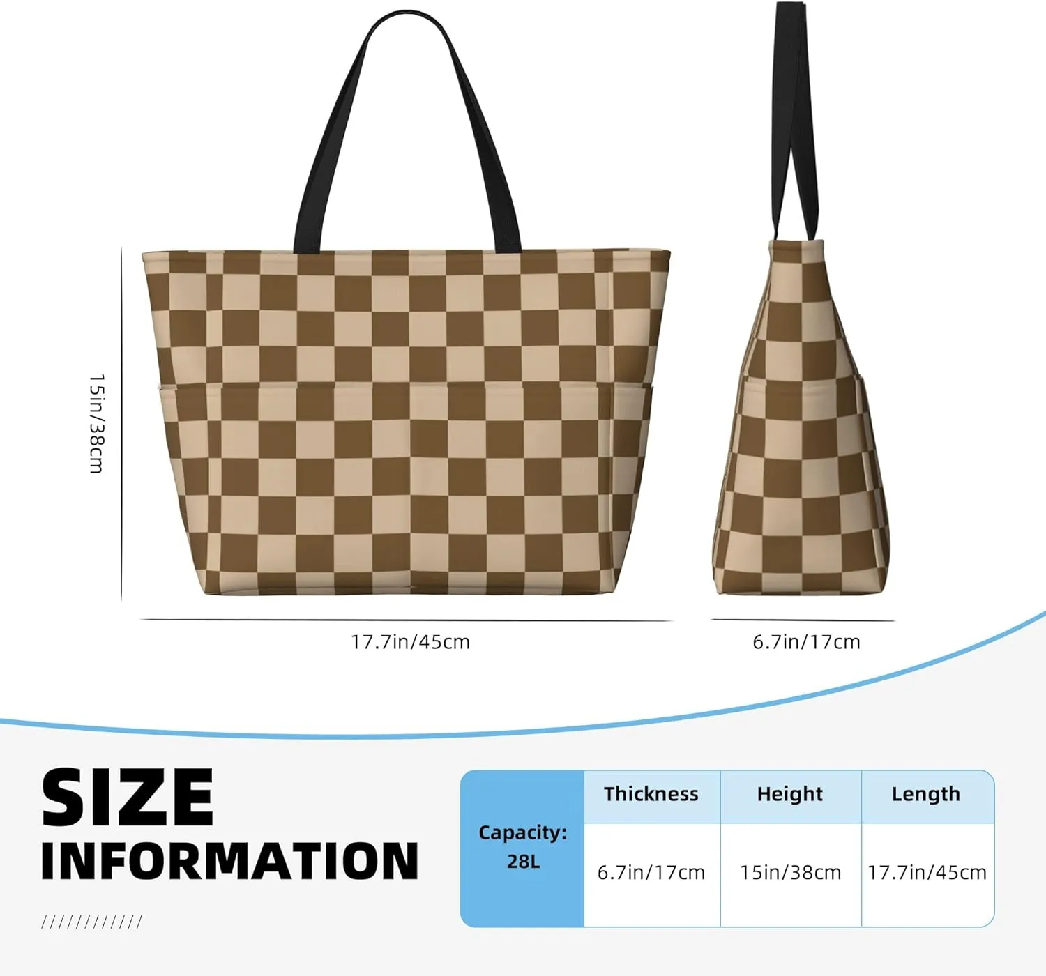 Beach Bag for Women Ladies, Extra Large Waterproof Gym Pool Swim Zipper Tote Bag for Weekender Travel