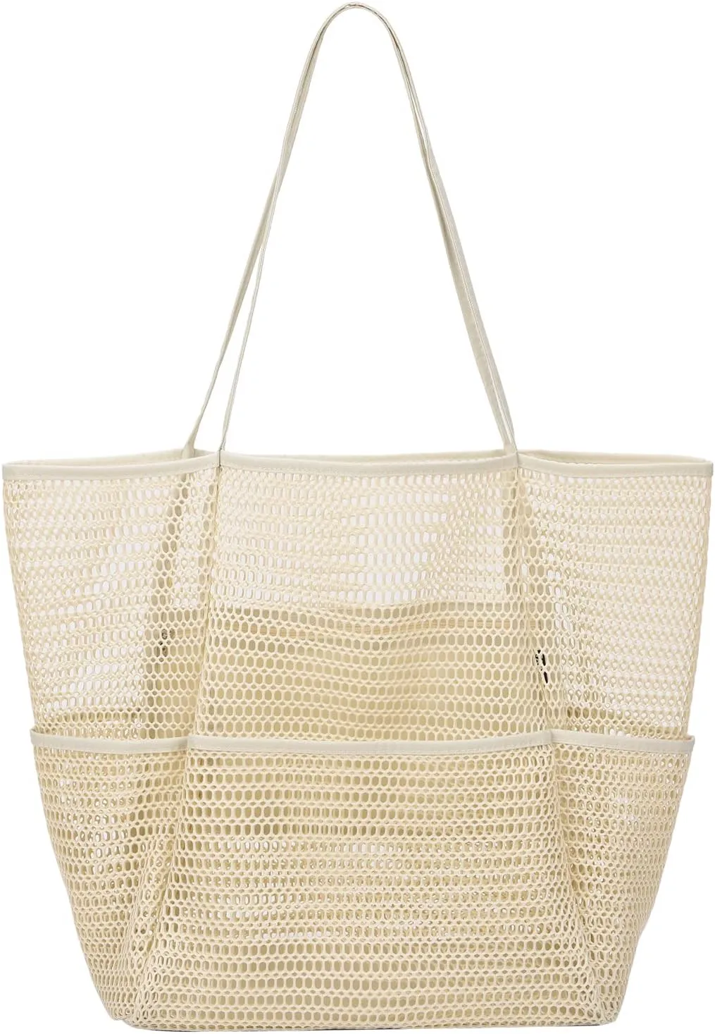 Beach Bag - Mesh Tote Bag Beach Vacation Clothes for Women Pool Bag for Travel Pool Family Cruise Essentials 2025