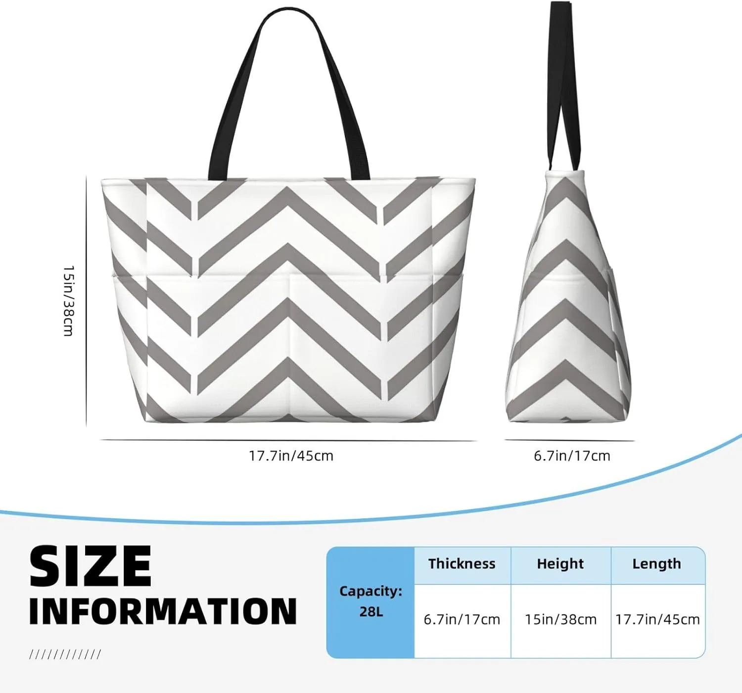 Beach Bags For Women, Beach Tote Bags With Zipper