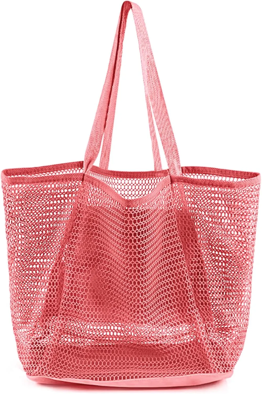 Beach Bags for Women, Foldable Mesh Tote Bag with Mini Pocke, Womens Shoulder bag for Travel Beach Essentials Swimming Pool